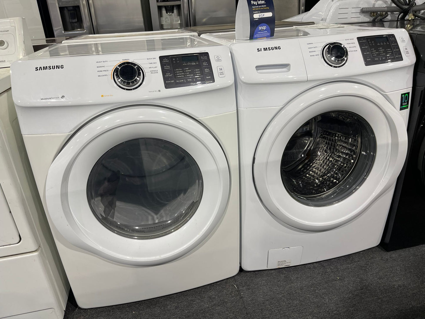 Samsung Front Load Washer & Electric Dryer
