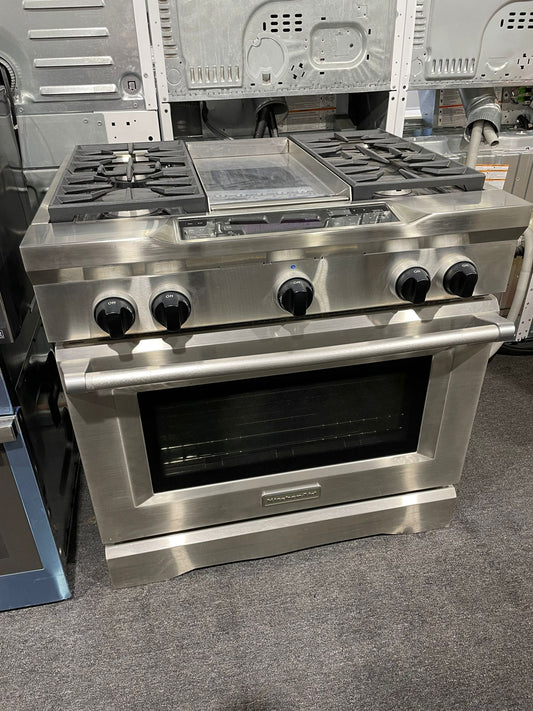 36” Never Used KitchenAid Dual Fuel Stove